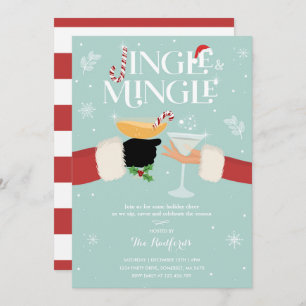 Cocktail-Party "Jingle and Mingle Invitore Holiday Einladung