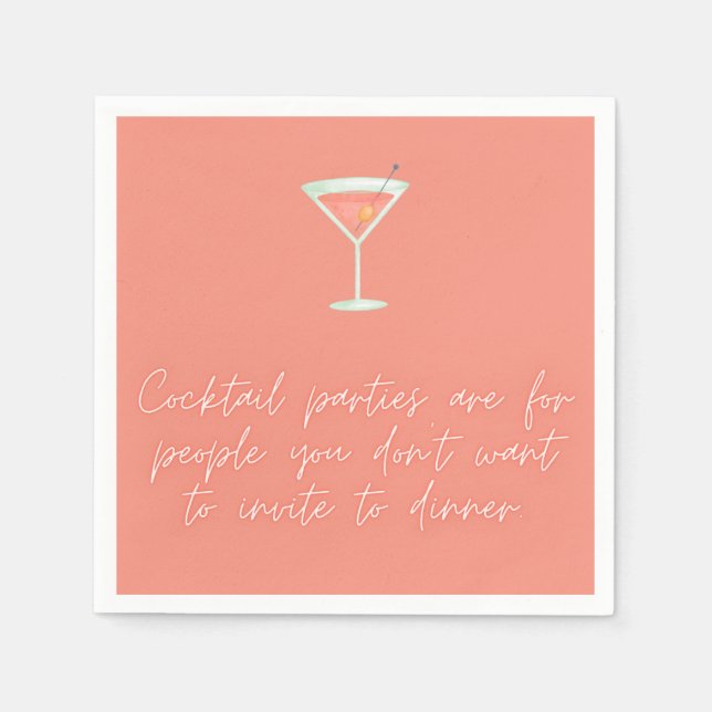 Cocktail-Party-Lachs-Drehbuch Serviette (Vorderseite)