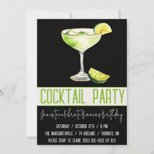 Cocktail Party, Margarita, Drink, Geburtstagsparty Einladung