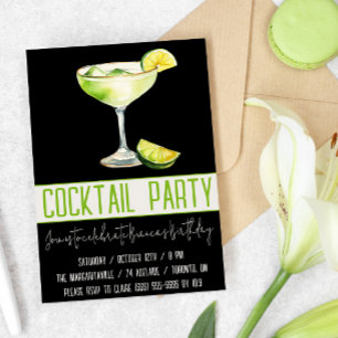 Cocktail Party, Margarita, Drink, Geburtstagsparty Einladung