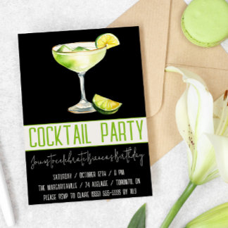 Cocktail Party, Margarita, Drink, Geburtstagsparty Einladung