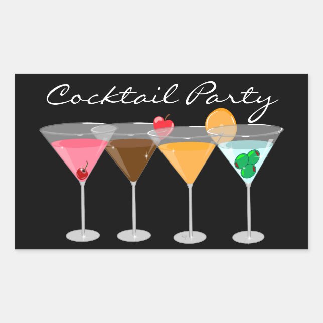 Cocktail Party Martini Stickers (Vorderseite)