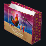 Cocktail Party Tropischer Rooster Funny Birthday Große Geschenktüte<br><div class="desc">Feiern Sie Ihren Sommergeburtstag, Ihren Junggeselinnen-Abschied oder andere Anlässe mit diesem einzigartigen, humorvollen Cocktail-Party-Design. Dieses lustige Design ist perfekt für jedes tropische Party, egal ob es sich um einen Tag am Pool, am Strand oder sogar an der Hühnerkuppe handelt. Schließlich ist es COCKtail Zeit! Ein Hahn bläst neben einigen bunten...</div>