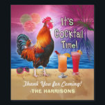 Cocktail Party Tropischer Rooster Funny Birthday Weinetikett<br><div class="desc">Feiern Sie Ihren Sommergeburtstag oder eine andere Veranstaltung mit diesem einzigartigen, humorvollen Cocktail-Party-Design. Dieses lustige Design ist perfekt für jedes tropische Party, ob es ein Tag am Pool, ein Strand, ein lustiger Sommer-Junggeselinnen-Abschied ist - oder sogar eine Reise zum Hühnercoop. Schließlich ist es COCKtail Zeit! Ein Hahn bläst neben einigen...</div>