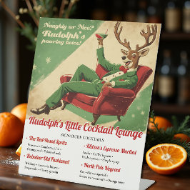 Cocktail Party Vintage Funny Retro Christmas Party Sockelschild