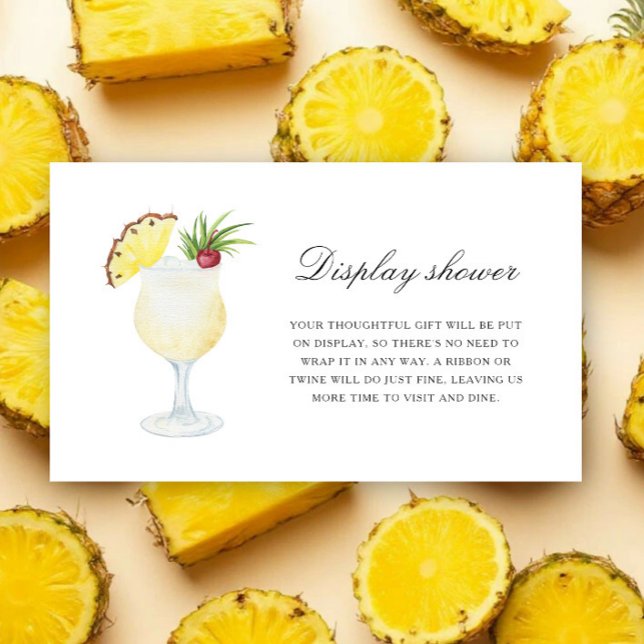 Cocktail Pineapple - Display shower  Begleitkarte (Von Creator hochgeladen)