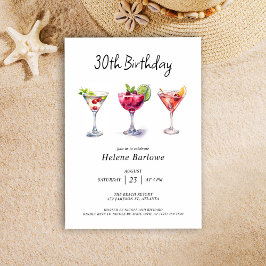 Cocktail Pool Party Geburtstag Einladung