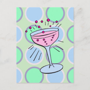 Cocktail Pop Art Postkarte