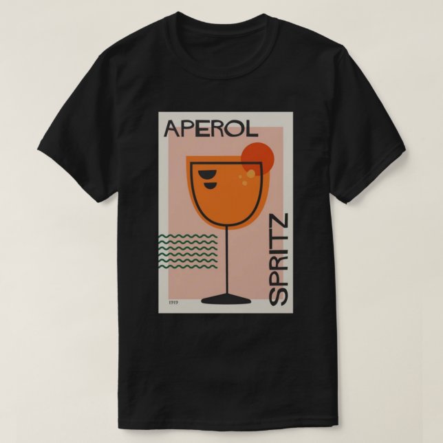 Cocktail Print Aperol Spritz T-Shirt (Design vorne)