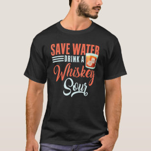 Cocktail Rett Wasser trinken Whiskey Sour Barkeepe T-Shirt