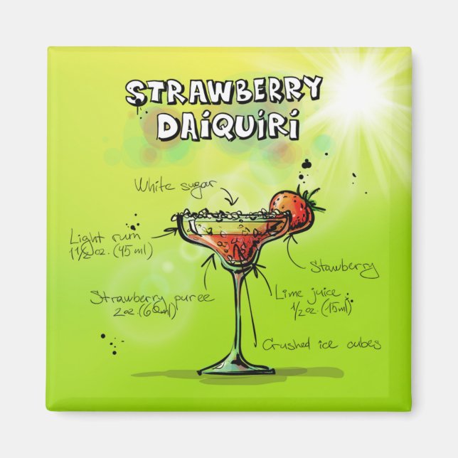 Cocktail-Rezept für Wasserfarbe Magnet (Vorne)