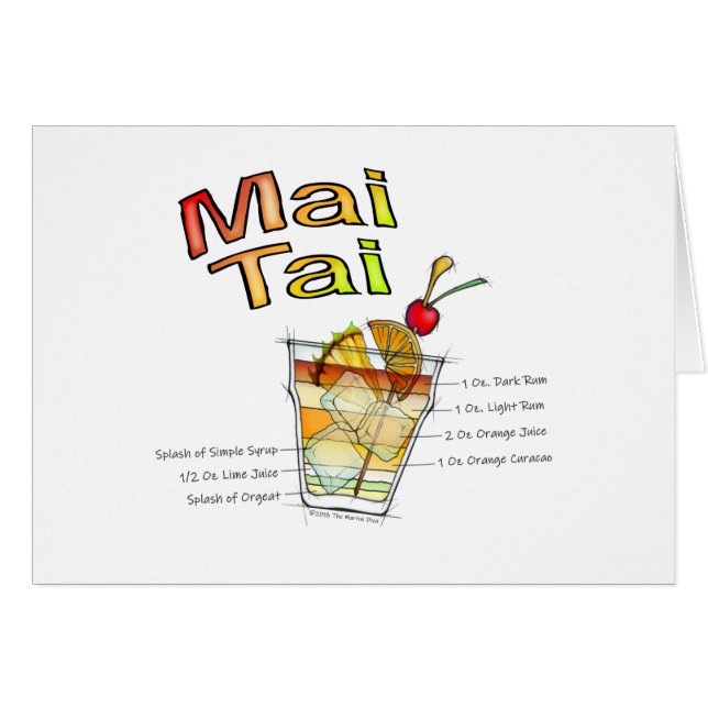 COCKTAIL-REZEPT-KUNST MAI TAI (Vorderseite (Horizontal))