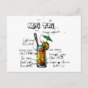 Cocktail Rezept Mai Tai Postkarte