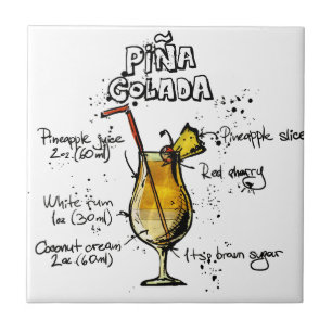 Cocktail-Rezept Pina Colada Fliese