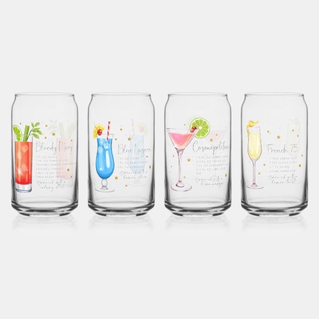 Cocktail Rezept Set 1 Dosenglas (Vorderseite)