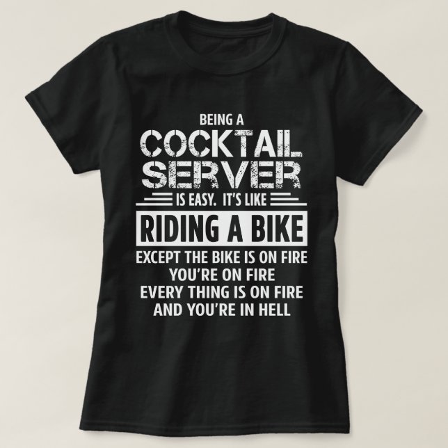 Cocktail-Server T-Shirt (Design vorne)