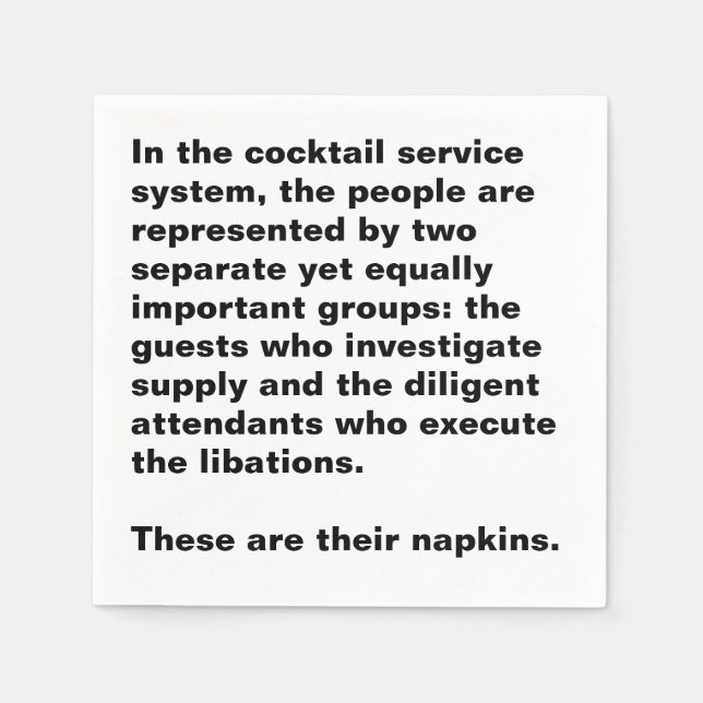 Cocktail Service System Crime Show Cocktail Serviette (Vorderseite)