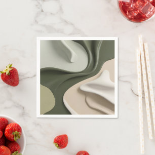 Cocktail-Serviette aus Papier in stilvoller Grafik Serviette