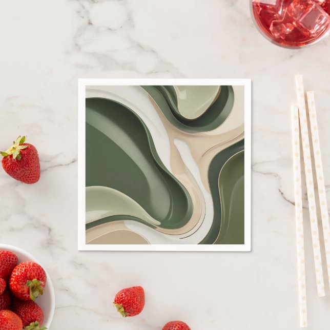 Cocktail-Serviette aus Papier in stilvoller Grafik Serviette (Beispiel)