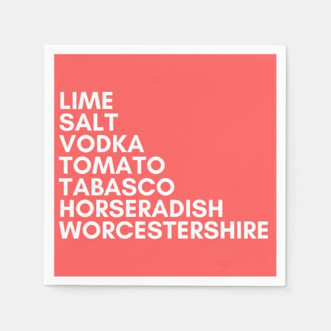 Cocktail Serviette blutige lustige rote Party (Vorderseite)