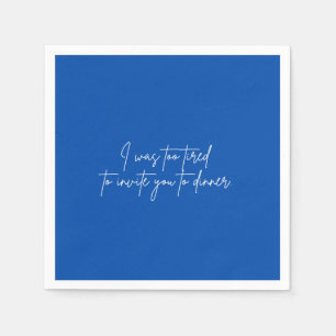 Cocktail Serviette lustiges blaues Skript-Party