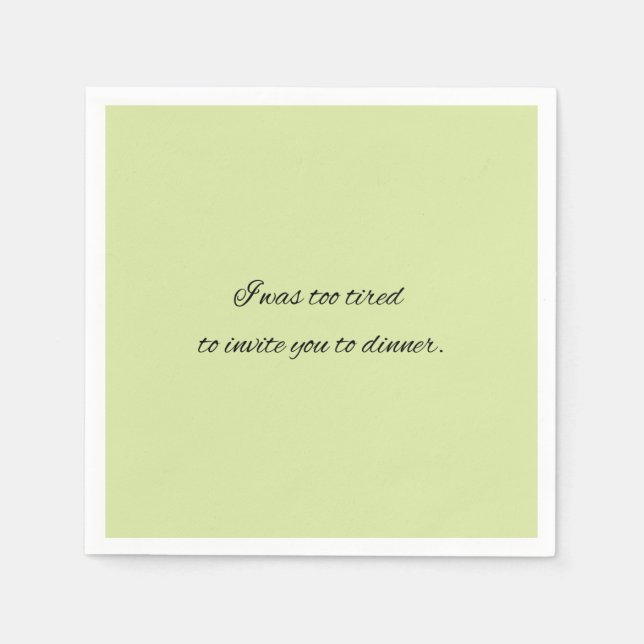 Cocktail-Serviette, lustiges Limettengrün Party Serviette (Vorderseite)