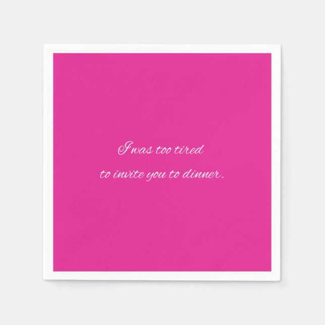 Cocktail Serviette lustiges rosa Party (Vorderseite)