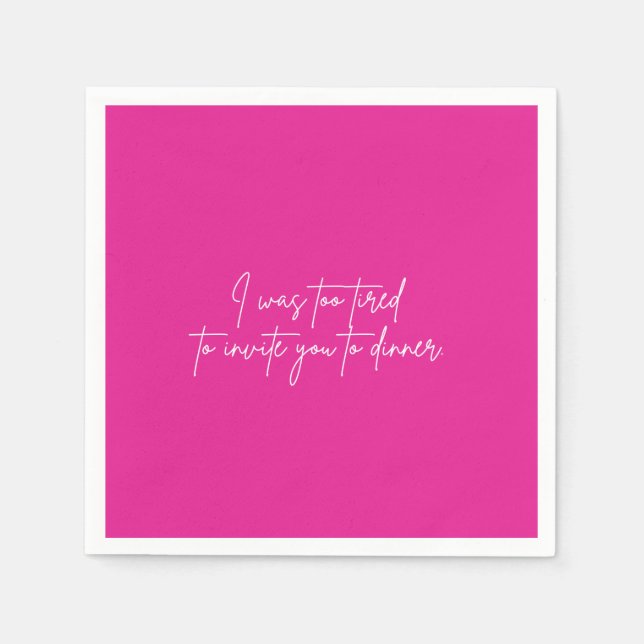 Cocktail Serviette lustiges rosa Party (Vorderseite)