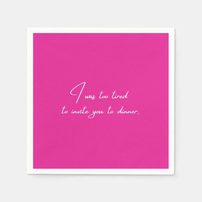 Cocktail Serviette lustiges rosa Party (Vorderseite)