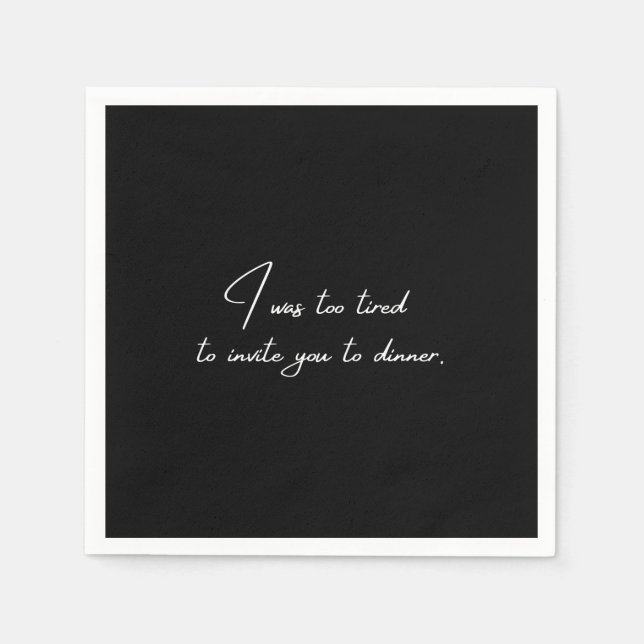 Cocktail Serviette lustiges schwarzes Party (Vorderseite)