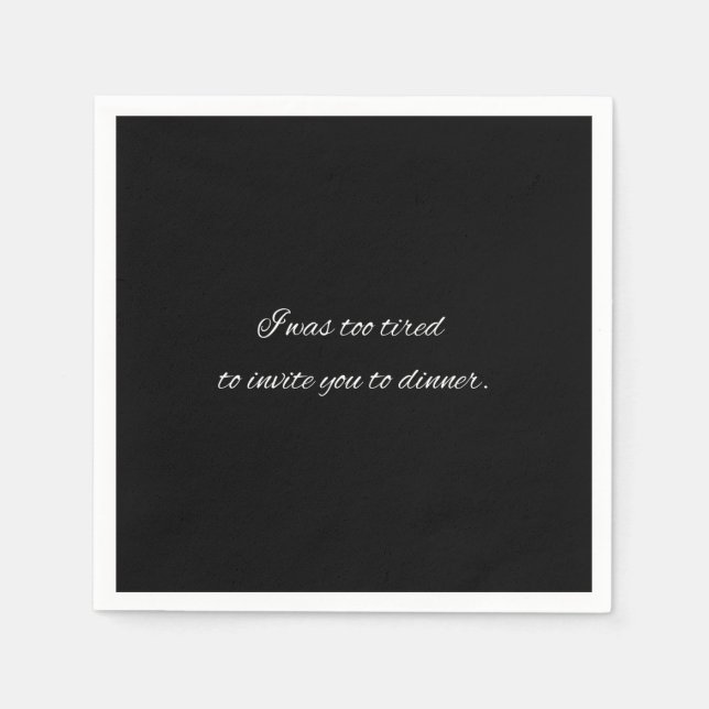 Cocktail Serviette lustiges schwarzes Party (Vorderseite)