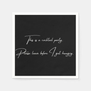 Cocktail Serviette lustiges schwarzes Party