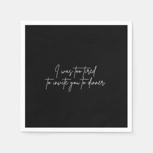 Cocktail Serviette lustiges schwarzes Party Skript