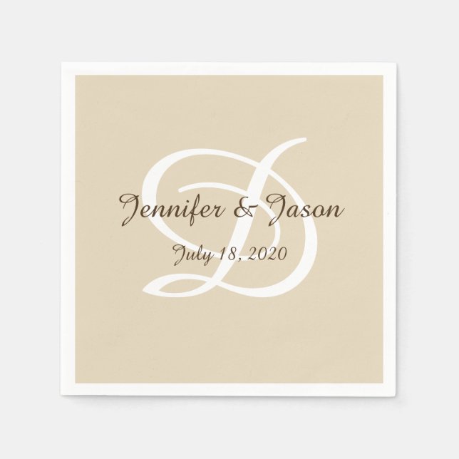 Cocktail-Servietten für Hochzeiten/Jubiläum Serviette (Vorderseite)