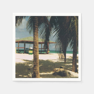 Cocktail-Servietten mit einer Insel-Szene Serviette