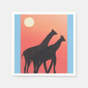 Cocktail-Servietten mit Giraffen-Entwurf Serviette