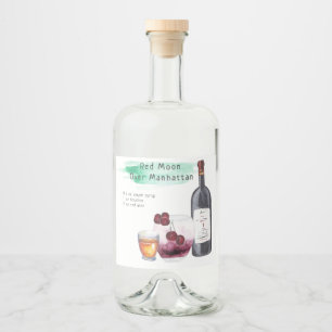 Cocktail-Signatur-Gastgeschenk Hochzeit Alkoholflaschenetikett
