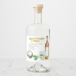 Cocktail-Signatur-Gastgeschenk Hochzeit Alkoholflaschenetikett