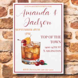 Cocktail-Skript für die alte Mode der Engagement-P Einladung