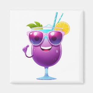 Cocktail Spaß fröhlicher Urlaub Tropischer Drink C Magnet