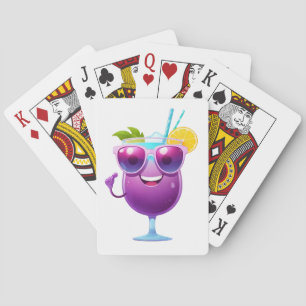 Cocktail Spaß fröhlicher Urlaub Tropischer Drink C Spielkarten
