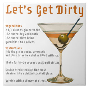 Cocktail-Stunde: Let's Get Dirty Martini-Rezept Fliese
