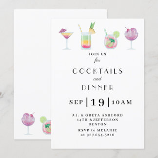 Cocktail- und Getränk-Party Einladung