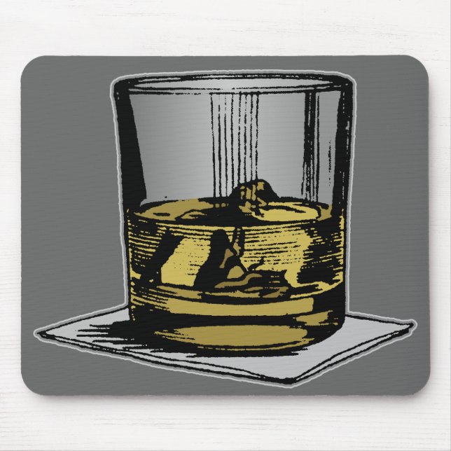 Cocktail- und Servietten-Design Mousepad (Vorne)