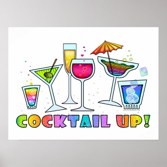 COCKTAIL UP! COCKTAIL GLASSER POSTERS & DRUCKER POSTER (Vorne)
