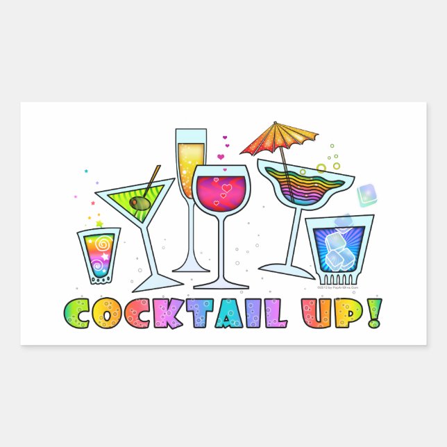 COCKTAIL UP! GLAS STICKER (Vorderseite)