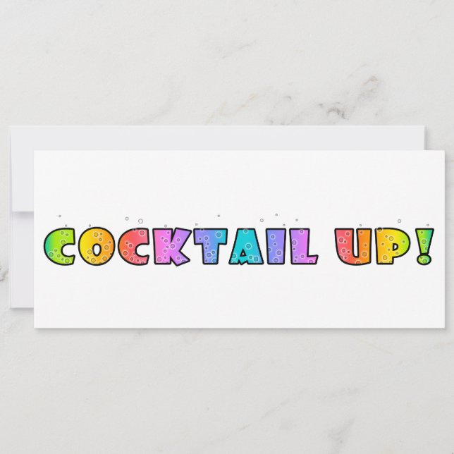 COCKTAIL UP! PARTY EINLADUNG (Vorderseite)