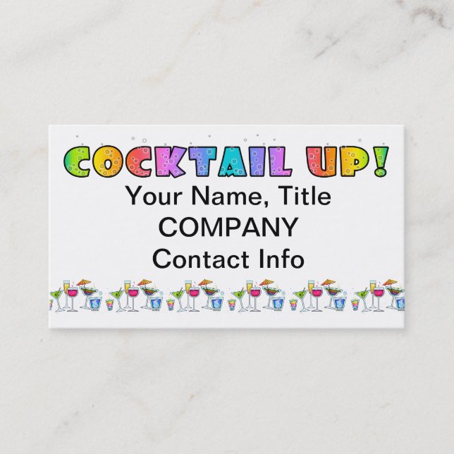 COCKTAIL UP! Visitenkarte (Vorderseite)