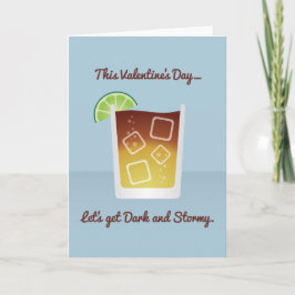 Cocktail Valentine: Lasst uns Dunkel und Stormy kr Feiertagskarte