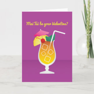 Cocktail Valentine: Mai Tai sein Sie Valentine? Feiertagskarte